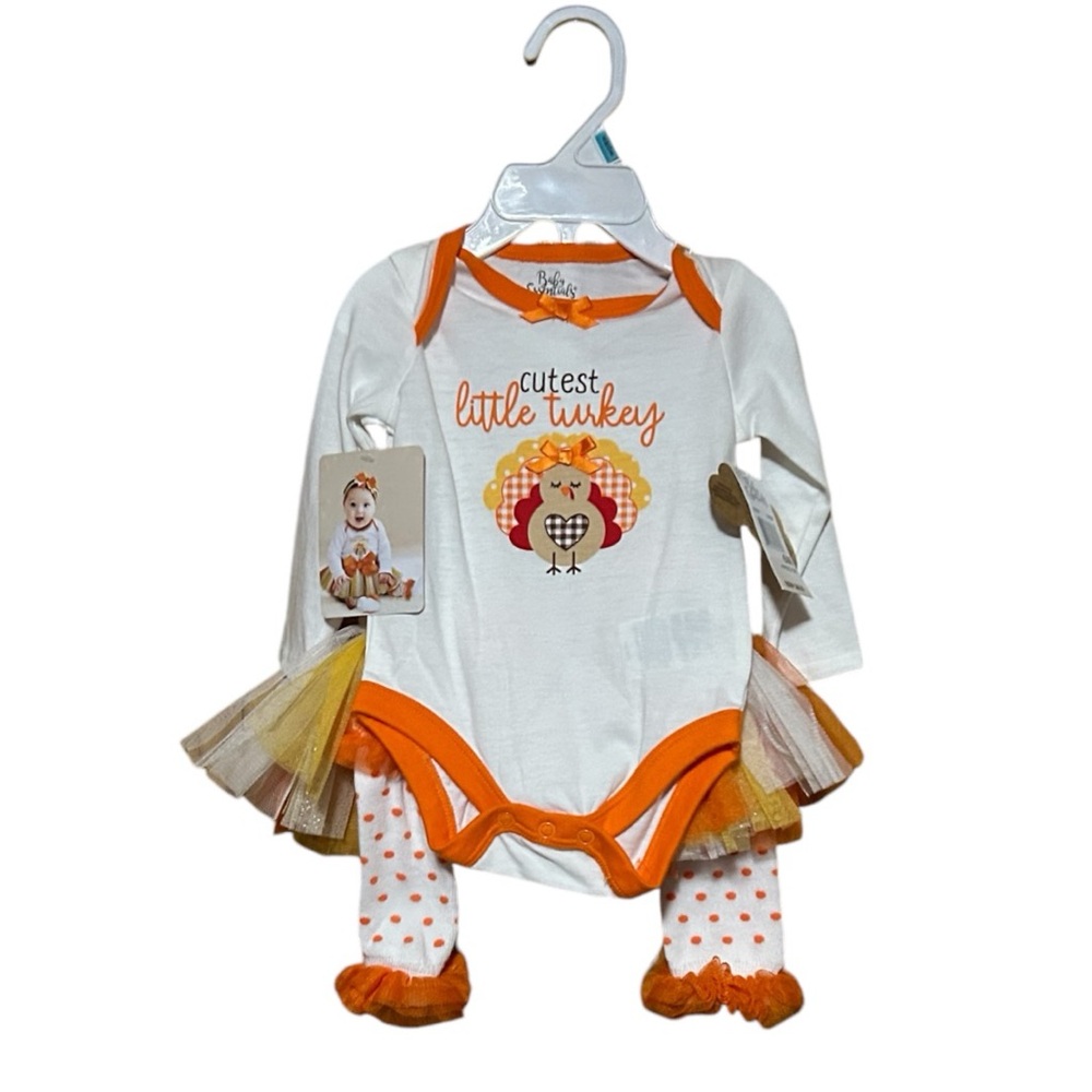 💟Toddler/Baby Girl 3-pc Fall/Thanksgiving Outfit By: Baby Essentials Size: 6M👶